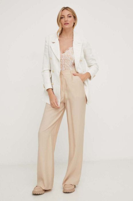 Штани Answear Lab жіночі колір білий широке висока посадка (3320602) Штани Answear Lab жіночі колір білий широке висока посадка (3320602)