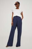 Штани Answear Lab жіночі колір синій широке висока посадка (3331161)