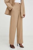 Штани Answear Lab жіночі колір бежевий широке висока посадка (3433083) Штани Answear Lab жіночі колір бежевий широке висока посадка (3433083)