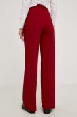 Штани Answear Lab жіночі колір червоний кльош висока посадка