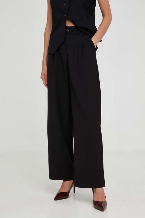 Штани Answear Lab жіночі колір чорний широке висока посадка (3535326) Штани Answear Lab жіночі колір чорний широке висока посадка (3535326)