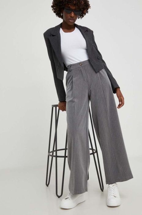 Штани Answear Lab жіночі колір сірий пряме висока посадка (3599137) Штани Answear Lab жіночі колір сірий пряме висока посадка (3599137)