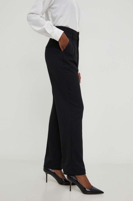 Штани з вовною Answear Lab колір чорний пряме висока посадка Штани з вовною Answear Lab колір чорний пряме висока посадка