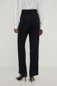 Штани з вовною Answear Lab колір чорний пряме висока посадка Штани з вовною Answear Lab колір чорний пряме висока посадка