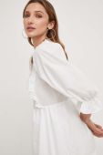 Бавовняна сукня Answear Lab колір білий midi розкльошена (3402858)