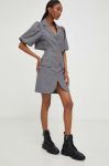 Сукня Answear Lab X Лімітована колекція NO SHAME колір сірий mini розкльошена