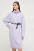 Сукня з вовною Answear Lab колір фіолетовий mini oversize