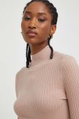 Светр Answear Lab жіночий колір бежевий легкий півгольф (3435638)