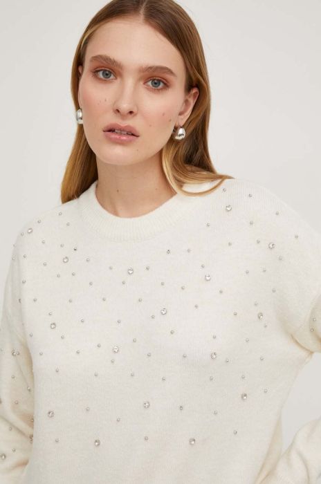 Светр з вовною Answear Lab колір бежевий легкий (3559140)