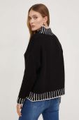 Светр з вовною Answear Lab колір чорний півгольф (3589377)