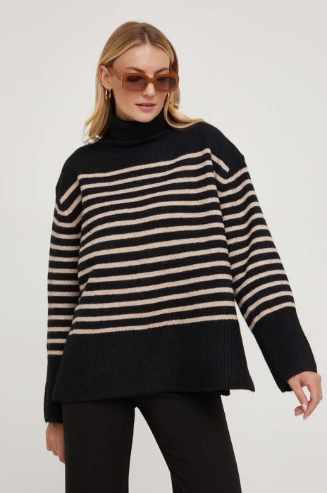 Светр з вовною Answear Lab колір чорний гольф (3586603)