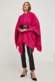 Пончо з домішкою вовни Answear Lab колір рожевий легке