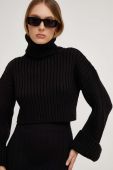 Светр Answear Lab жіночий колір чорний теплий гольф (3652202)