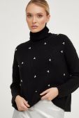 Светр Answear Lab жіночий колір чорний легкий гольф (3674604)