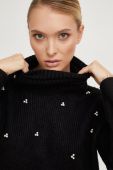 Светр Answear Lab жіночий колір чорний легкий гольф (3674604)