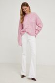 Светр з вовною Answear Lab колір рожевий легкий (3639728)
