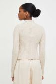 Светр з вовною Answear Lab колір бежевий легкий півгольф (3658064)