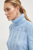 Светр з вовною Answear Lab гольф колір блакитний
