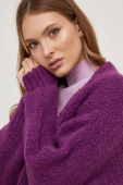 Кардиган з вовною Answear Lab колір фіолетовий теплий (3646139) Кардиган з вовною Answear Lab колір фіолетовий теплий (3646139)