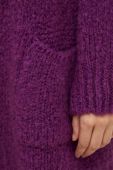 Кардиган з вовною Answear Lab колір фіолетовий теплий (3646139) Кардиган з вовною Answear Lab колір фіолетовий теплий (3646139)
