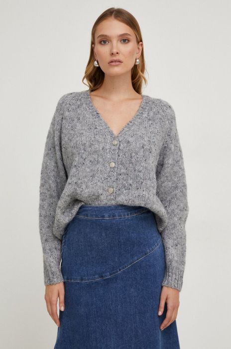 Кардиган з вовною Answear Lab колір сірий легкий (3639729) Кардиган з вовною Answear Lab колір сірий легкий (3639729)