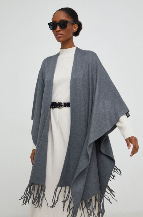 Пончо Answear Lab колір сірий легке (3679997) Пончо Answear Lab колір сірий легке (3679997)