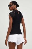 Футболка Answear Lab жіноча колір чорний півгольф