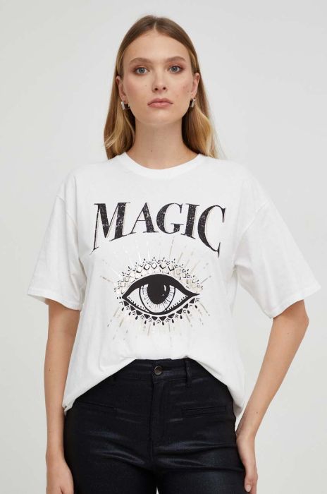 Бавовняна футболка Answear Lab жіночий колір білий