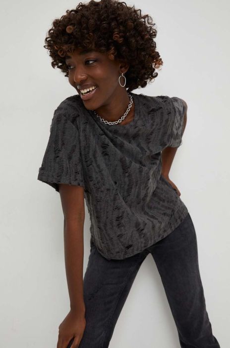 Футболка Answear Lab жіночий колір сірий (3626776) Футболка Answear Lab жіночий колір сірий (3626776)