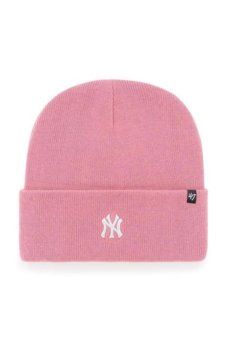 Шапка 47brand Mlb New York Yankees колір рожевий (2810573)
