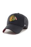 Кепка 47brand Nhl Chicago Blackhawks колір чорний з аплікацією Кепка 47brand Nhl Chicago Blackhawks колір чорний з аплікацією