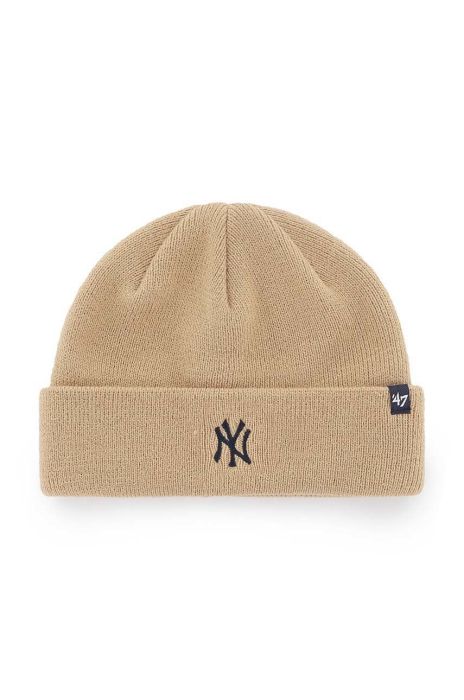 Шапка 47brand Mlb New York Yankees колір бежевий (2810842)