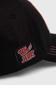 Бавовняна бейсболка Capslab TOM & JERRY BASEBALL колір чорний з аплікацією Бавовняна бейсболка Capslab TOM & JERRY BASEBALL колір чорний з аплікацією