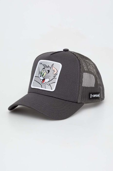 Кепка Capslab Tom and Jerry колір сірий з аплікацією Кепка Capslab Tom and Jerry колір сірий з аплікацією