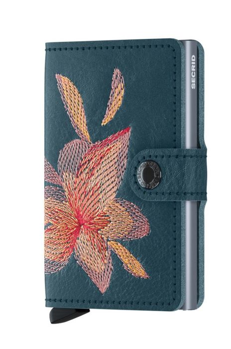 Шкіряний гаманець Secrid жіночий колір блакитний