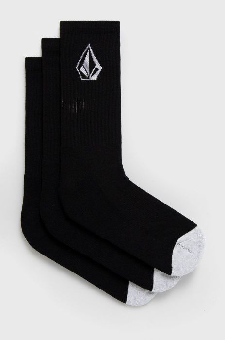 Шкарпетки Volcom (3-pack) чоловічі колір чорний Шкарпетки Volcom (3-pack) чоловічі колір чорний