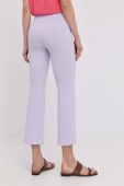 Штани Liviana Conti жіночі колір фіолетовий кльош висока посадка Штани Liviana Conti жіночі колір фіолетовий кльош висока посадка