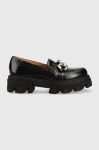 Шкіряні мокасини Charles Footwear Mey жіночі колір чорний на платформі Mey.Loafer Шкіряні мокасини Charles Footwear Mey жіночі колір чорний на платформі Mey.Loafer