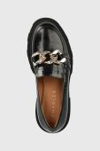 Шкіряні мокасини Charles Footwear Mey жіночі колір чорний на платформі Mey.Loafer Шкіряні мокасини Charles Footwear Mey жіночі колір чорний на платформі Mey.Loafer