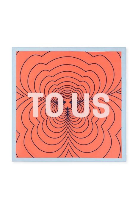 Хустка Tous жіноча візерунок колір блакитний (3016206)