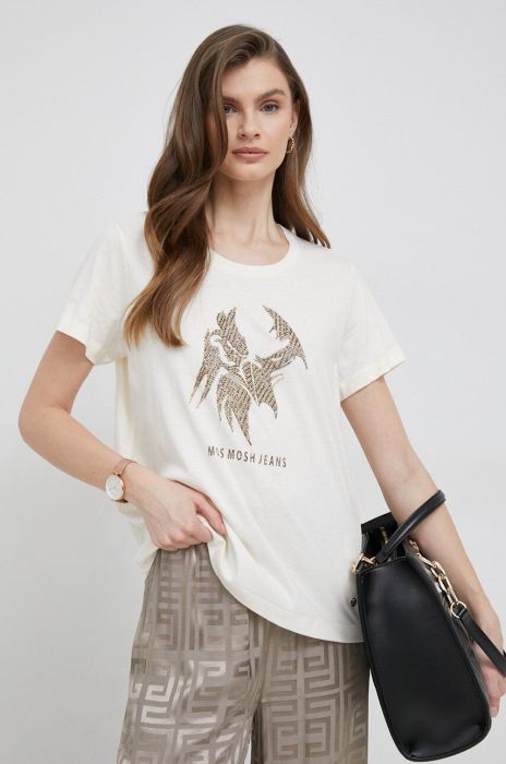 Футболка Mos Mosh жіноча колір бежевий Футболка Mos Mosh жіноча колір бежевий
