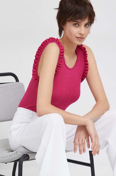 Топ XT Studio жіночий колір рожевий Топ XT Studio жіночий колір рожевий