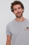 Футболка Gant колір сірий з аплікацією