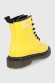 Шкіряні черевики GOE жіночі колір жовтий на плоскому ходу утеплене