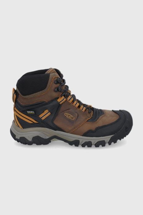 Черевики Keen Ridge Flex чоловічі колір коричневий злегка утеплена 1025666-BISON.GOLD