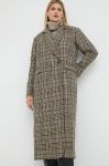 Вовняне пальто Herskind Wanda перехідне oversize колір барвистий Вовняне пальто Herskind Wanda перехідне oversize колір барвистий