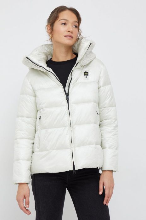 Куртка Blauer жіноча колір бежевий зимова Куртка Blauer жіноча колір бежевий зимова