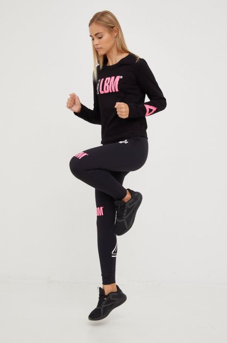 Легінси для тренувань LaBellaMafia Highlight 2 жіночі колір чорний з принтом Легінси для тренувань LaBellaMafia Highlight 2 жіночі колір чорний з принтом
