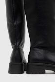 Шкіряні чоботи Charles Footwear Dora жіночі колір чорний на плоскому ходу Шкіряні чоботи Charles Footwear Dora жіночі колір чорний на плоскому ходу