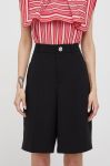 Шорти Mos Mosh жіночі колір чорний однотонні висока посадка Шорти Mos Mosh жіночі колір чорний однотонні висока посадка